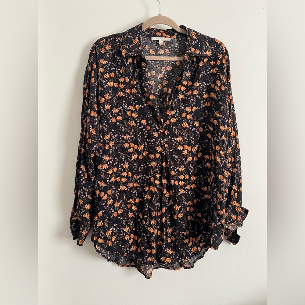Rayon Floral Tunic Blouse